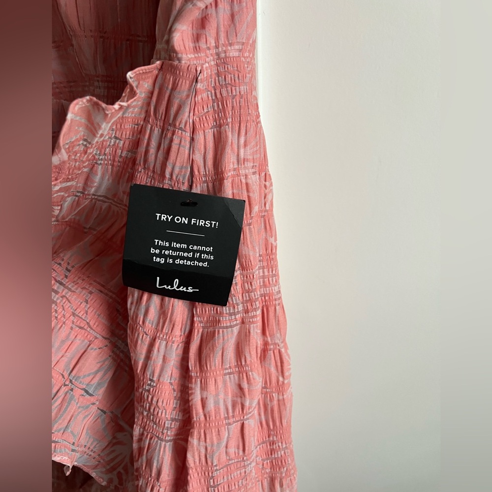 Pink Ruffled Sleeveless Dress Lulus L - Picture 3 of 11